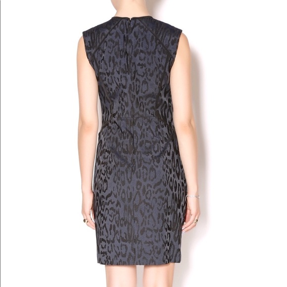 REBECCA TAYLOR Jacquard Leopard Print Zipper Dress - Picture 12 of 13